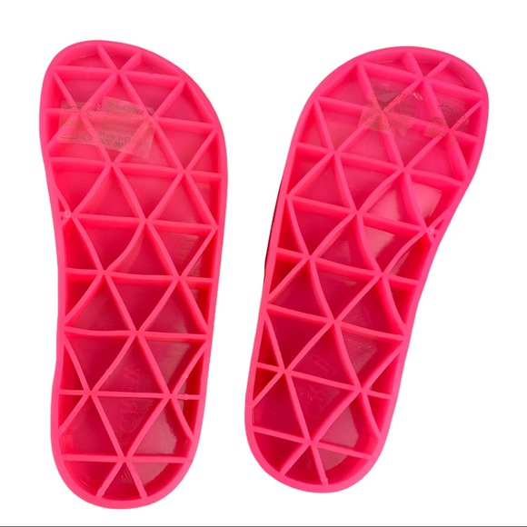 NWT J.Crew Pink Floral Jelly Flower Pool Slides Flip Flops Sandals Size 7 8 - Picture 8 of 16